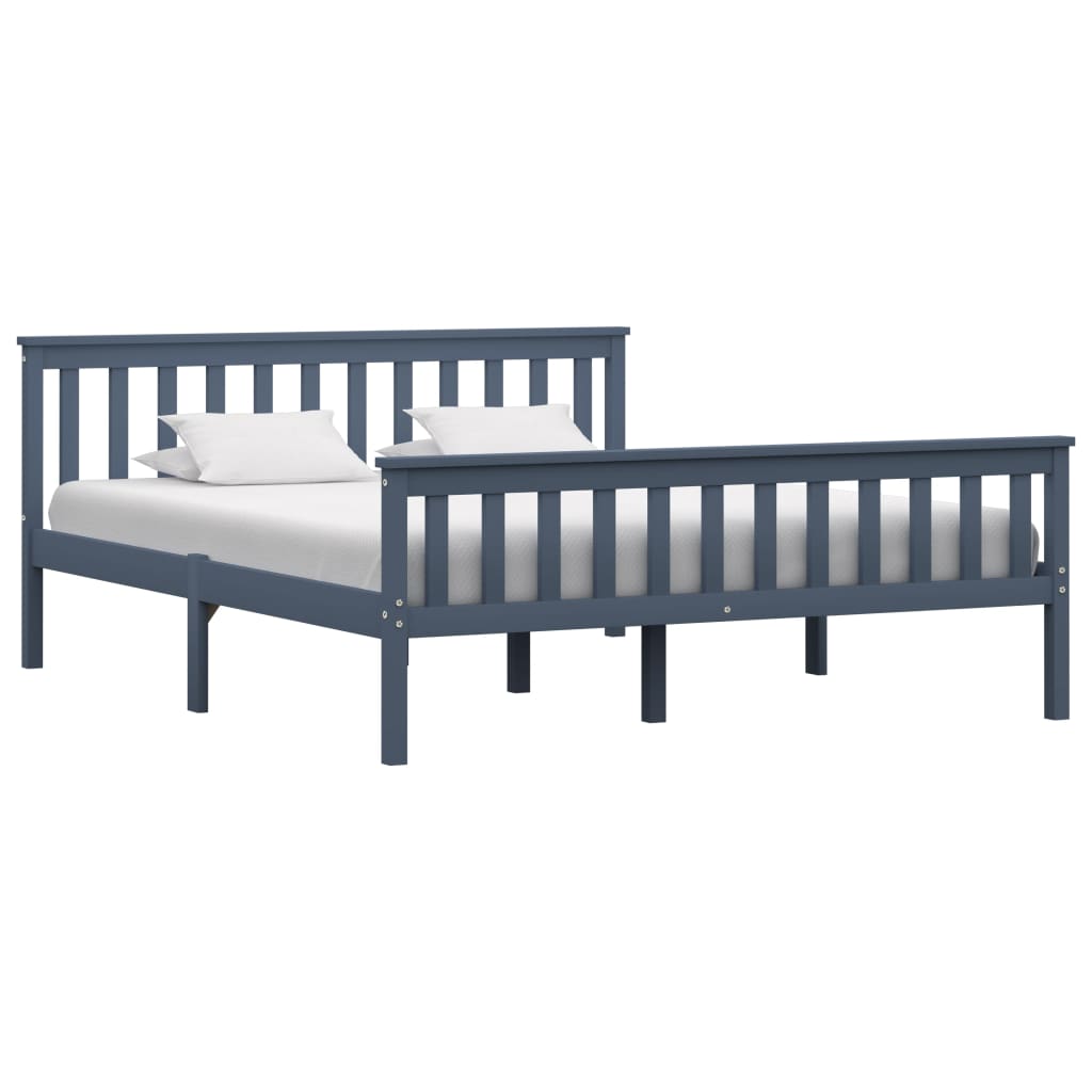 vidaXL Bedframe massief grenenhout wit 100x200 cm