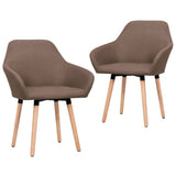 vidaXL Eetkamerstoelen 4 st stof donkergrijs