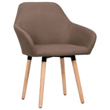 vidaXL Eetkamerstoelen 4 st stof donkergrijs