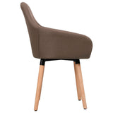 vidaXL Eetkamerstoelen 4 st stof donkergrijs