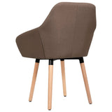 vidaXL Eetkamerstoelen 4 st stof donkergrijs