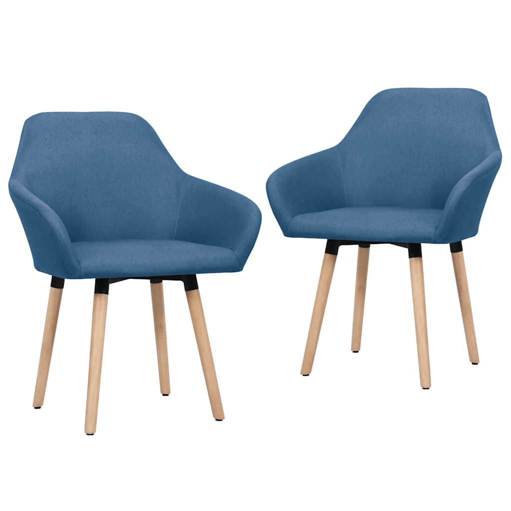 vidaXL Eetkamerstoelen 4 st stof donkergrijs