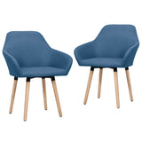 vidaXL Eetkamerstoelen 4 st stof donkergrijs