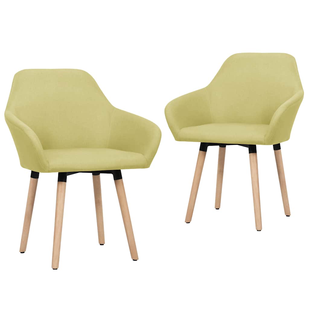 vidaXL Eetkamerstoelen 4 st stof donkergrijs