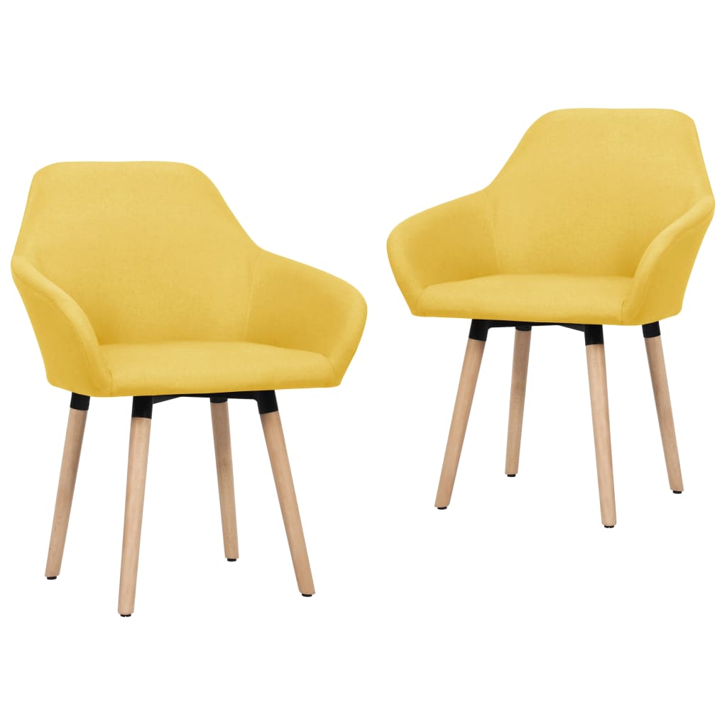 vidaXL Eetkamerstoelen 4 st stof donkergrijs