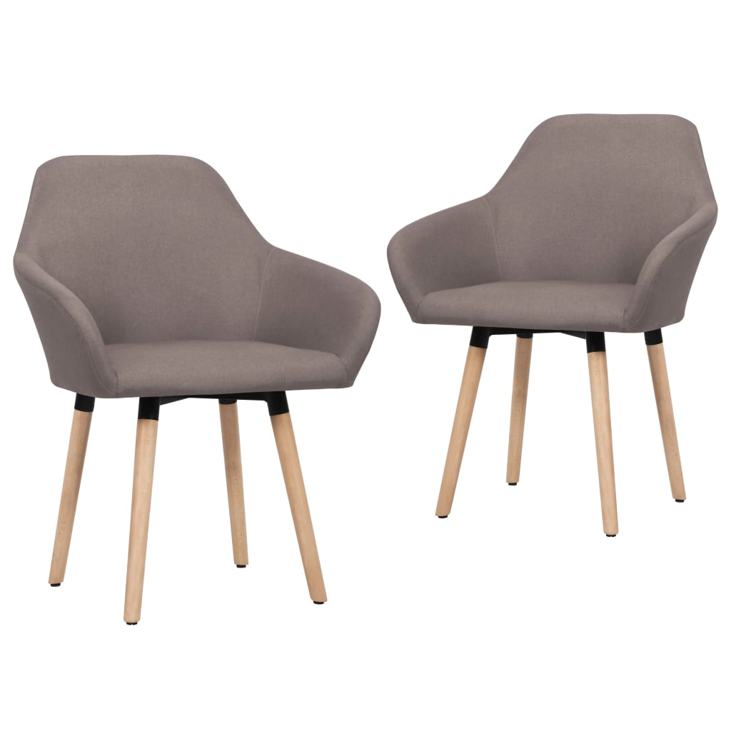 vidaXL Eetkamerstoelen 4 st stof donkergrijs