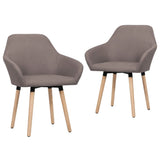 vidaXL Eetkamerstoelen 4 st stof donkergrijs