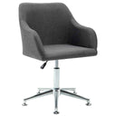 vidaXL Eetkamerstoelen 4 st draaibaar stof lichtgrijs