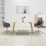 vidaXL Eetkamerstoelen 4 st draaibaar stof lichtgrijs