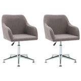 vidaXL Eetkamerstoelen 4 st draaibaar stof lichtgrijs