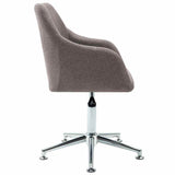vidaXL Eetkamerstoelen 4 st draaibaar stof lichtgrijs