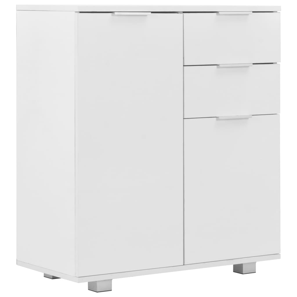 vidaXL Sideboard 71x35x80 cm chipboard high gloss white