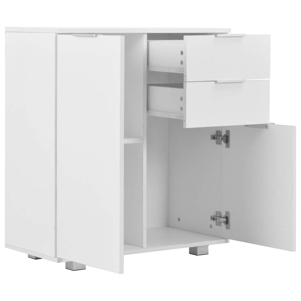 vidaXL Sideboard 71x35x80 cm chipboard high gloss white
