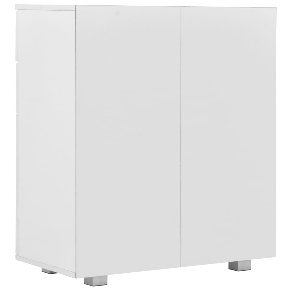vidaXL Sideboard 71x35x80 cm chipboard high gloss white