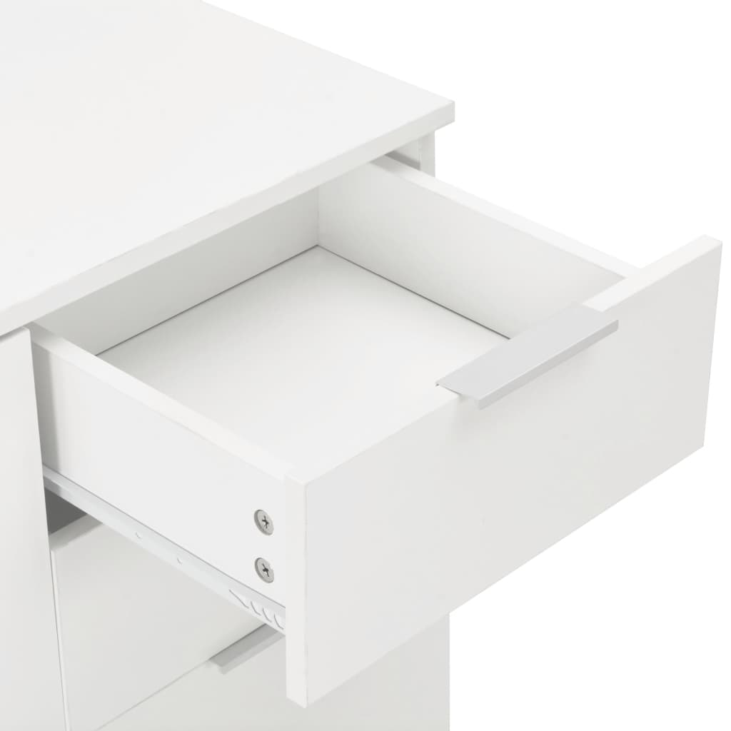 vidaXL Sideboard 71x35x80 cm chipboard high gloss white