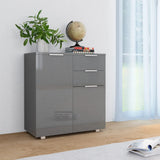 vidaXL Sideboard 71x35x80 cm chipboard high gloss white