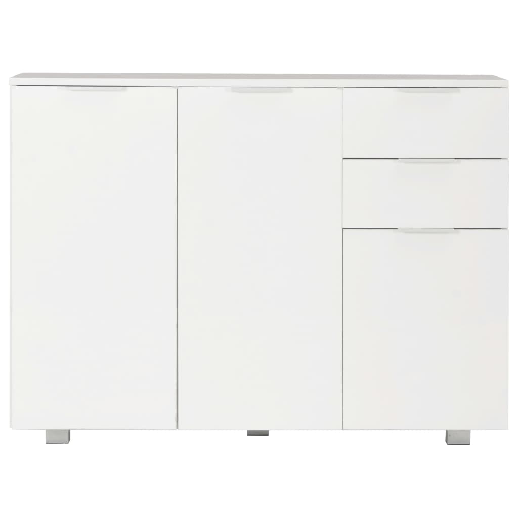 vidaXL Sideboard 107x35x80.5 cm high gloss white