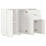 vidaXL Sideboard 107x35x80.5 cm high gloss white