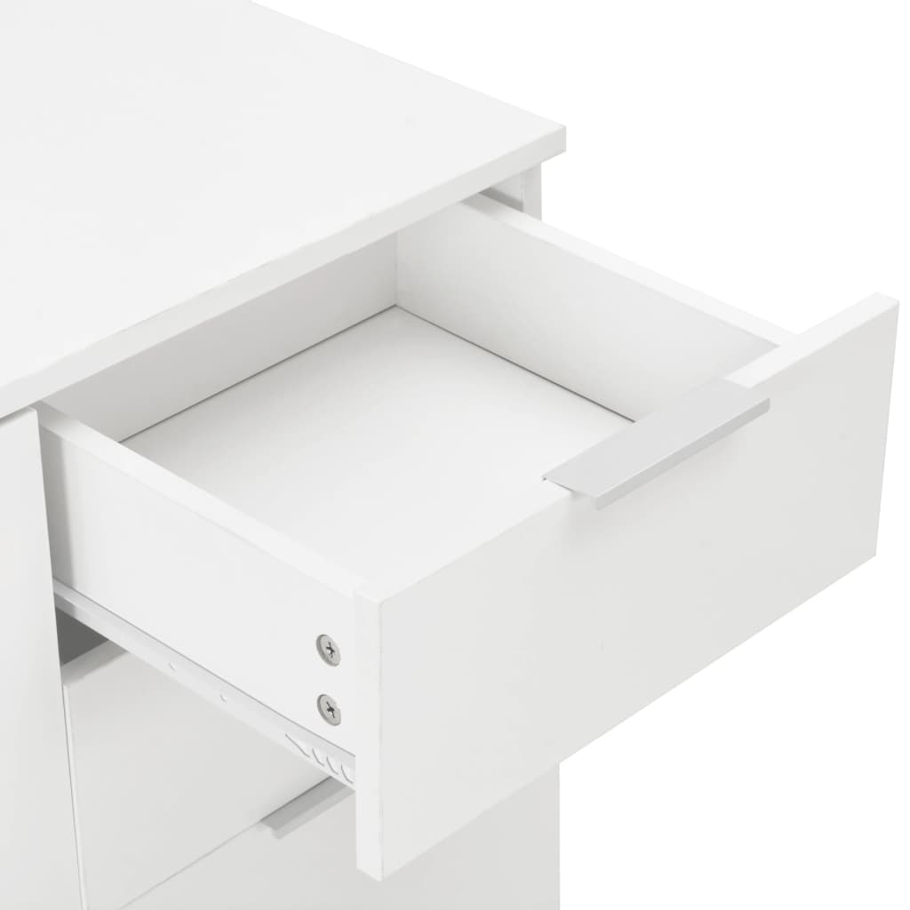 vidaXL Sideboard 107x35x80.5 cm high gloss white
