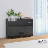 vidaXL Sideboard 107x35x80.5 cm high gloss white