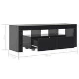 vidaXL Tv-meubel met LED-verlichting 130x35x45 cm hoogglans wit