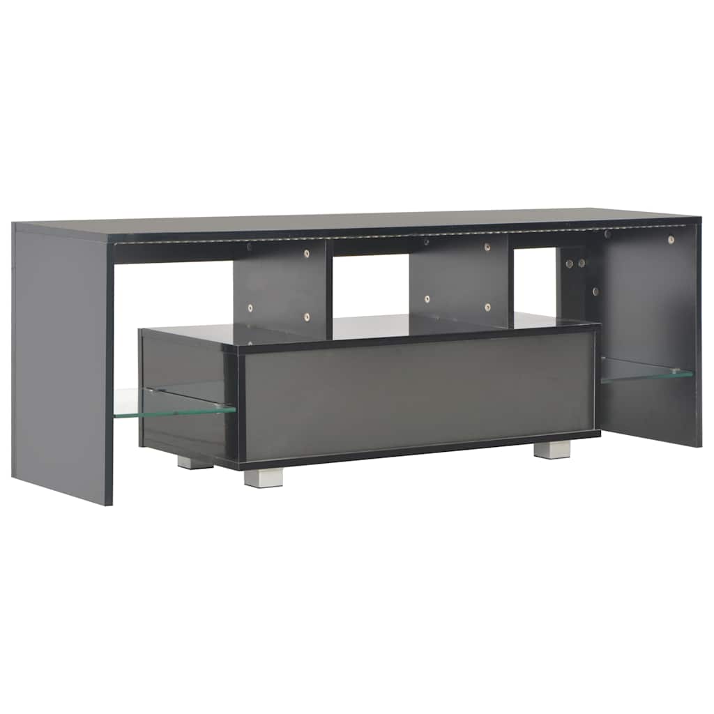 vidaXL Tv-meubel met LED-verlichting 130x35x45 cm hoogglans wit