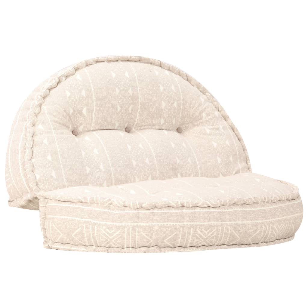vidaXL Two-Seater Modular Patchwork Fabric Pouf
