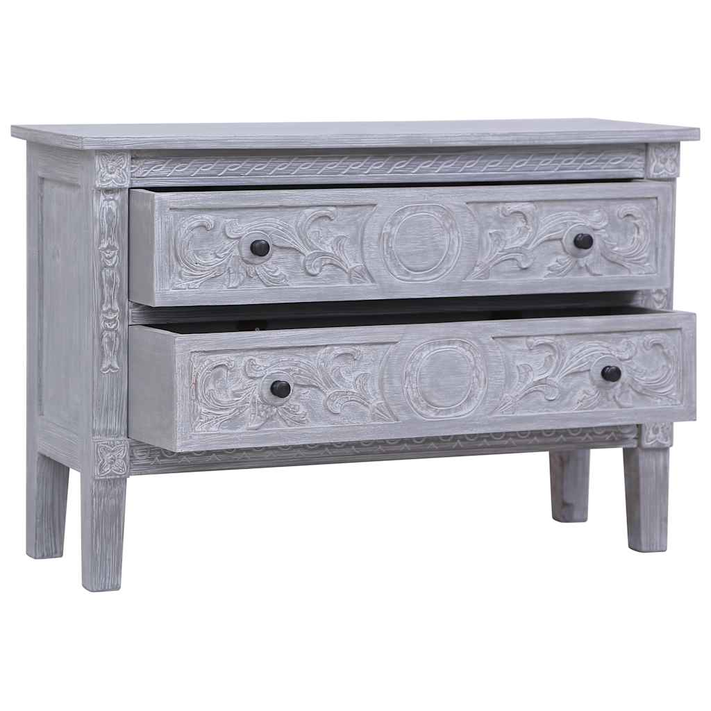 vidaXL Sideboard with 2 Drawers 90x30x60 cm Solid Mahogany Wood