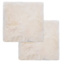 vidaXL Stoelkussens 2 st 40x40 cm echt schapenvacht wit