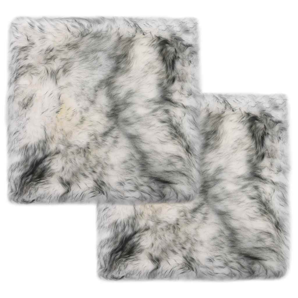 vidaXL Chair Pads 2 pcs 40x40 cm Genuine Sheepskin White