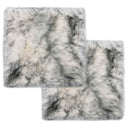 vidaXL Stoelkussens 2 st 40x40 cm echt schapenvacht wit