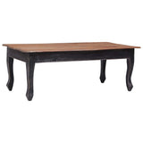 vidaXL Coffee Table 120x60x45 cm Solid Mahogany Wood Black