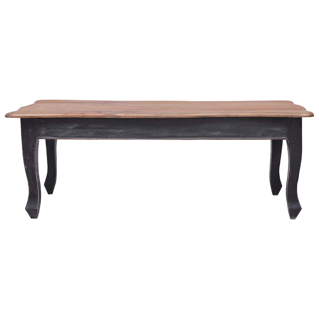 vidaXL Coffee Table 120x60x45 cm Solid Mahogany Wood Black