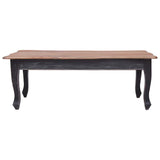 vidaXL Coffee Table 120x60x45 cm Solid Mahogany Wood Black