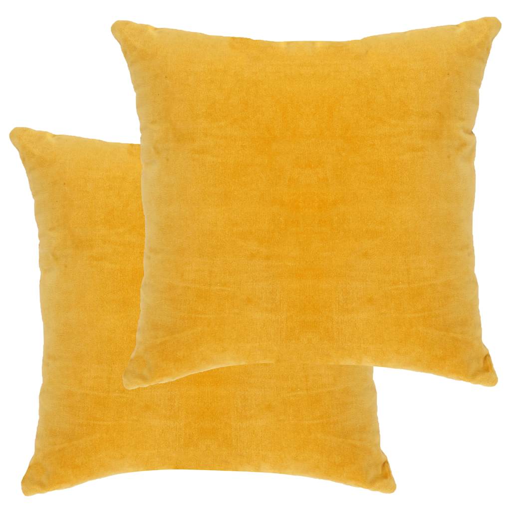 vidaXL Cushions 2 pcs 45x45 cm cotton velvet green