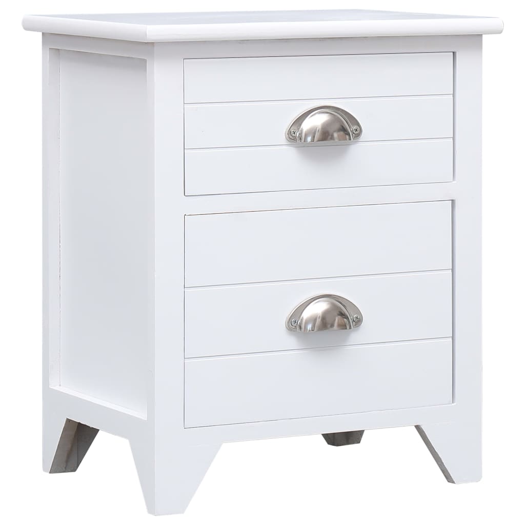 vidaXL Nightstands 2 pcs with 2 drawers grey and white