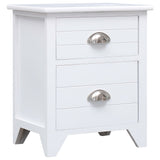 vidaXL Nightstands 2 pcs with 2 drawers grey and white