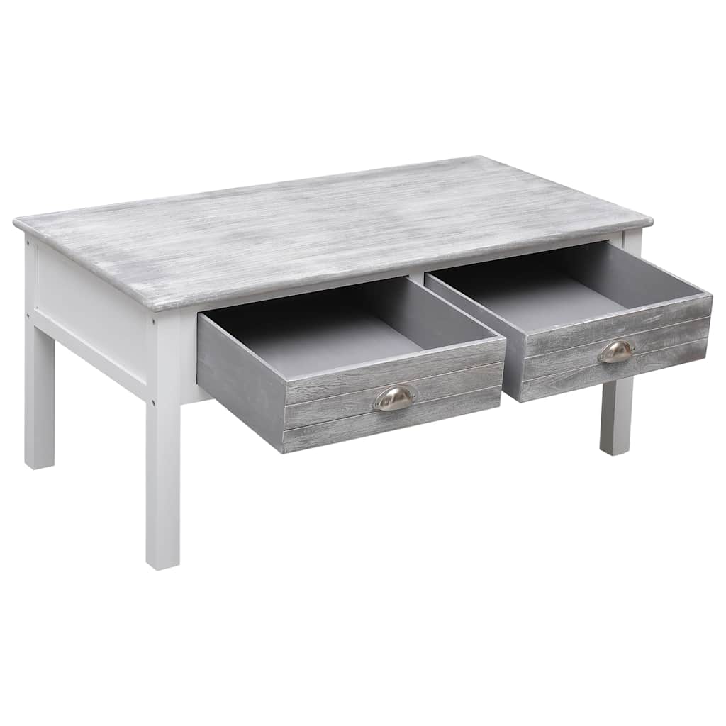 vidaXL Salontafel 100x50x45 cm hout grijs