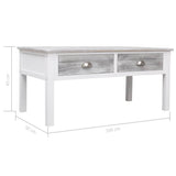 vidaXL Salontafel 100x50x45 cm hout grijs