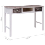 vidaXL Desk 110x45x76 cm wood grey