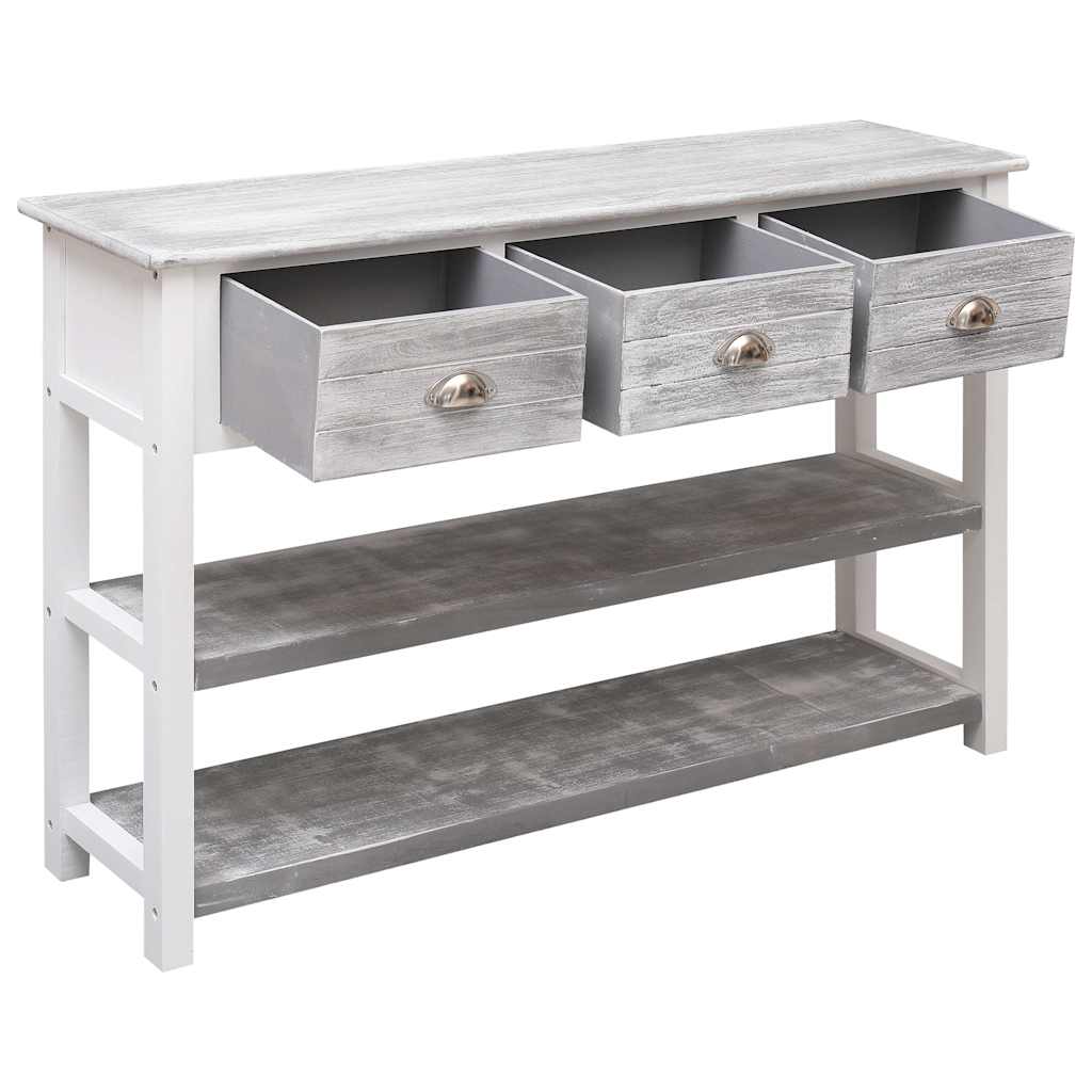 vidaXL Dressoir 115x30x76 cm hout antiekgrijs