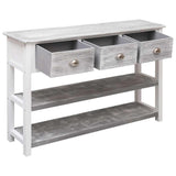 vidaXL Dressoir 115x30x76 cm hout antiekgrijs