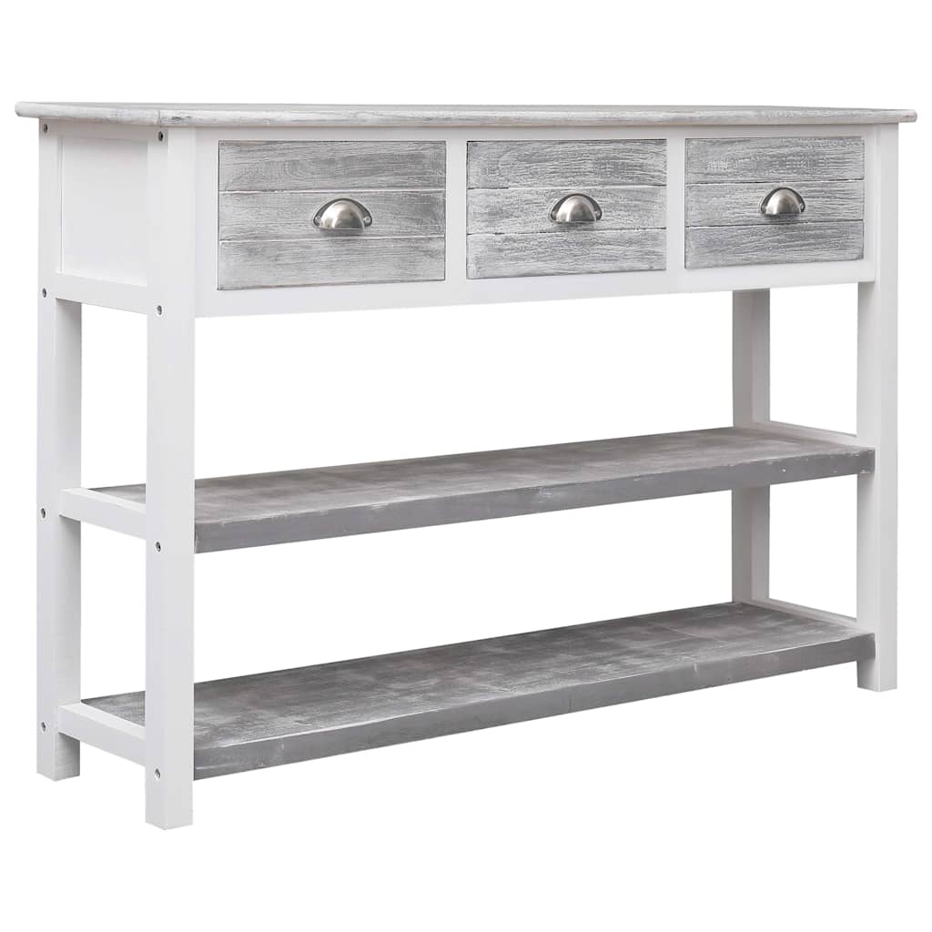 vidaXL Dressoir 115x30x76 cm hout antiekgrijs