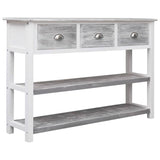 vidaXL Dressoir 115x30x76 cm hout antiekgrijs