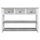 vidaXL Dressoir 115x30x76 cm hout antiekgrijs