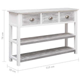 vidaXL Dressoir 115x30x76 cm hout antiekgrijs