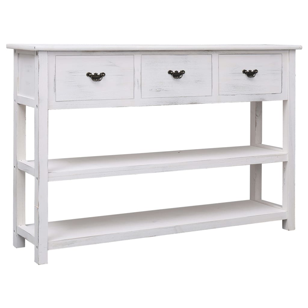 vidaXL Dressoir 115x30x76 cm hout antiekgrijs