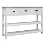 vidaXL Dressoir 115x30x76 cm hout antiekgrijs