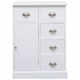 vidaXL Dressoir met 10 lades 113x30x79 cm hout bruin