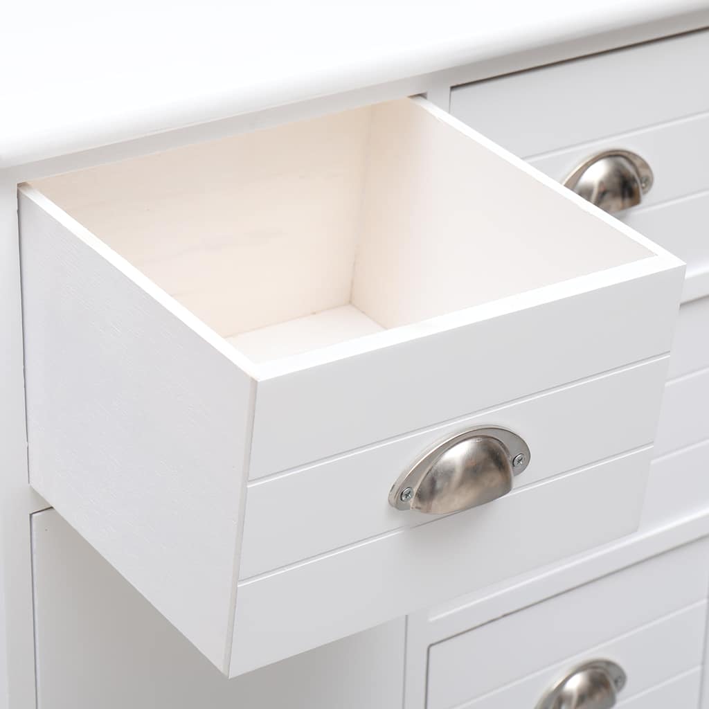 vidaXL Dressoir met 10 lades 113x30x79 cm hout bruin